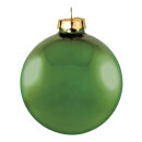 Christmas balls green shiny made of glass 6 pcs./blister...