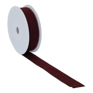 Decoration ribbon Raw leather look - Material:  - Color: bordeaux - Size: L: 9m X B: 30mm