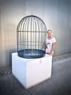 Bird Cage XXL Ø100cm, Height: 130cm Color: Black