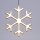 Licht-Schneeflocke &Oslash;45cm aus Holz mit warmwei&szlig;em Licht