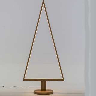 Holzbaum mit St&auml;nder und LED Licht  H145cm aus Holz mit warmwei&szlig;em Licht
