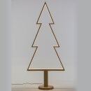 Lichtbaum mit St&auml;nder H170cm aus Holz mit warmwei&szlig;em Licht