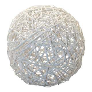 Willow spheres 2-parted made of wickerwork - Material:  - Color: white - Size: &Oslash; 40cm