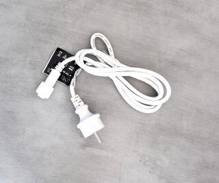 LED Euro plug,  rubber connection cable, Size:;150cm Color:white