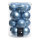 Set of 16 Christmas balls 8x shiny 8x matt - Material:  - Color: light blue - Size: &Oslash; 8cm