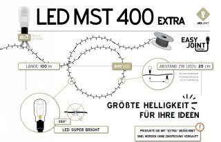 LED MST 400 WW   Kabelfarbe: schwarz   Lichterkette --> Led Pro 230V