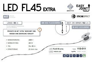 LED FL 45 W   Kabelfarbe: schwarz   Lichterkette --&gt; Led Pro 230V