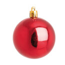 Christmas balls red shiny 12 pcs./blister - Material:  - Color:  - Size: &Oslash; 6cm