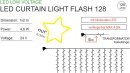 Lichtvorhang mit Blinkl&auml;mpchen koppelbar CURTAIN LIGHT FLASH 128, wei&szlig;, MIT TRAFO, 1m lang, 2m breit (erweiterbar mit 505-023)    --&gt; Licht