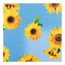 Sunflower Gewicht ca. 115 g/m&sup2;, 55% Baumwolle - 45% Polyester, Abnahme 30m Gr&ouml;&szlig;e:140cmx30m Farbe:blau/gelb #