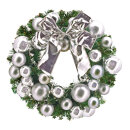 Fir wreath,  decorated, plastic, Size:;Ø 45cm,...