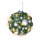 Christmas ball cluster decorated with 50 LEDs warm/white - Material: Plug: 25A 250V - Color: silver/green - Size: &Oslash; 30cm