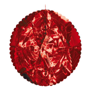 Foil ball  - Material: foldable metal foil - Color: red - Size: &Oslash; 60cm