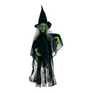 Witch arms are moving - Material: speaks+laughs eyes blink red - Color: black/green - Size: 65x15cm