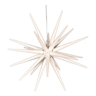 Sputnik star  - Material: for assembling plastic with glitter - Color: white - Size: &Oslash; 21cm