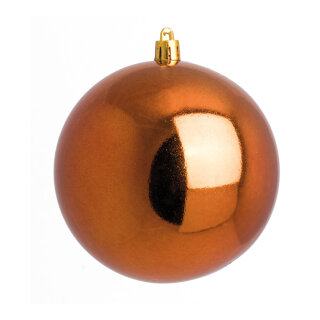 Weihnachtskugel-Kunststoff  Gr&ouml;&szlig;e:&Oslash; 6cm,  Farbe: kupfer gl&auml;nzend