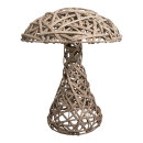 Mushroom,  willow plaited, Size:;Ø 36cm, Color:grey