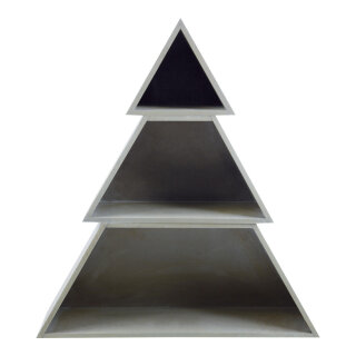 Tree 3-fold - Material: wood nested - Color: grey - Size: 38x34x9cm