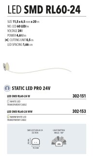 LED SMD RL60-24 W   Kabelfarbe: transparent   Lichtschlauch 24V --&gt; Led Pro Low Voltage