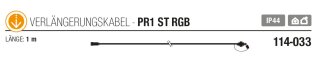 PR1 ST RGB   Kabelfarbe: weiß   Zubehör --> Led Pro Low Voltage